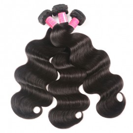 Julia Body Wave Weaves 2 Bundles With Lace Closure Natural Color Customized 4x4 Lace Body Wave Wigs