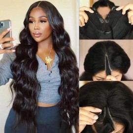 Julia Hair Affordable Glueless V Part Body Wave Wig No Leave Out Upgrade U Part Wigs Beginner Friendly Flash Sale $100 Off