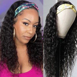 Julia YTBer Same Headband Wigs Water Wave Best Brazilian Human Hair Wigs For Women