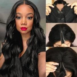 Body Wave No Leave Out & No Sew-in Glueless NO Leave Out V Part Wig Julia Thursday Flash Sale