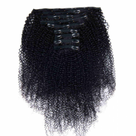 Julia Hair 4C Kinky Curly Clip in Human Hair Extension 9 PCS/Set With Hairpins Only Full Head