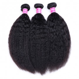 Julia Kinky Straight Human Hair Weaves 3Pcs/Pack Quality Brazilian Kinky Straight Hair Online