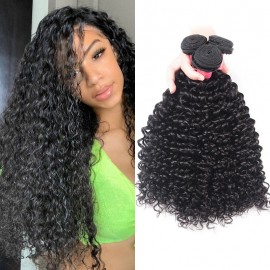 Julia 100% Virgin Curly Human Hair 3pcs/pack Natural Color Curly Hair Weaves