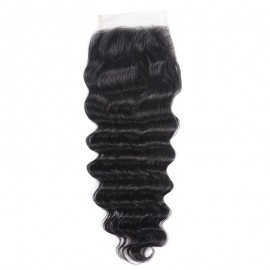 Julia Hair Loose Deep Wave Lace Closure Best Human Hair 4x4 Loose Deep Closure
