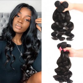 Julia Virgin Brazilian Loose Wave Hair 3 Bundles Deals Brazilian Human Hair For Sale