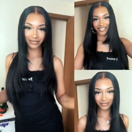 Julia 13x4 Lace Front Layered Haircut Straight Human Hair Wig