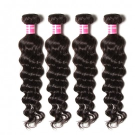 Julia Virgin Human 4Pcs/lot Brazilian Natural Wave Hair Bundles Best Natural Wavy Brazilian Hair Weave