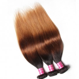 Julia 3Pcs/Lot Three Tone Best Ombre Straight Hair Human Weave For Sale