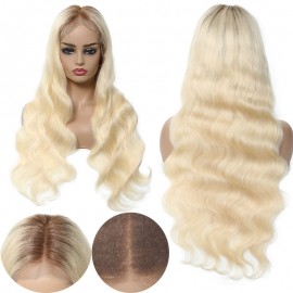 Julia Pre Plucked Blonde Body Wave Lace Front Wigs With Baby Hair Ombre Human Hair Wig For Women