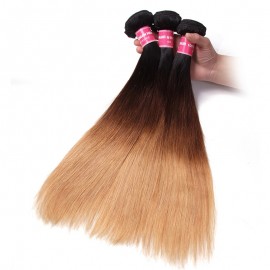 Julia 3 Bundle Deals Good Quality Brazilian Ombre Straight Human Hair Weave