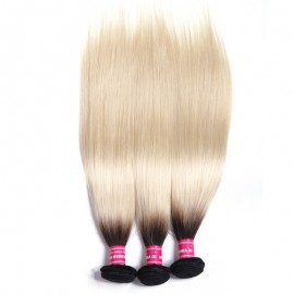 Julia Hair 1B/613 Ombre Straight Bundles 100% Brazilian Human Hair 3 Pcs/Pack Cheap Ombre Straight Hair Weaves
