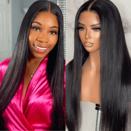 Julia Hair 6x4.5 Pre Cut Lace Straight Human Hair Wig Wear Go Wig