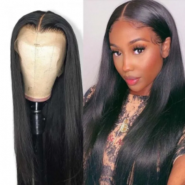 Julia Long Straight Human Hair Wig 150% Density Full Enough 13x6 Lace Front Wig Straight Hair 12-28 Inch