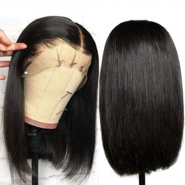 Julia 150% Density Lace Front Short Bob Wig 8-14 Inch Best Brazilian Bob Straight Human Hair Wig