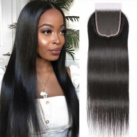 Julia Hair 5x5 HD Straight Lace Closure Human Hair Natural Color