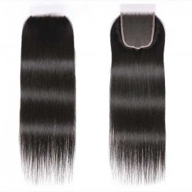 Julia Hair 5x5 HD Straight Lace Closure Human Hair Natural Color