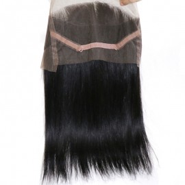 Julia 3 Bundles Of Straight Human Hair Weaves With 1 Piece 360 Straight Lace Frontal Pre Plucked