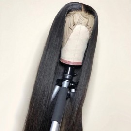 Julia Pre-Made Fake Scalp Lace 150% Density12 Inch Straight Wig
