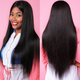 Julia Pre Plucked 360 Lace Frontal Straight Human Hair Wig 180% Density Best 360 Lace Frontal Straight Wig With Baby Hair