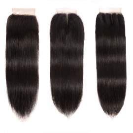 Julia 1 Piece Straight Hair Lace Closure Free Part Middle Part Three Part On Sale