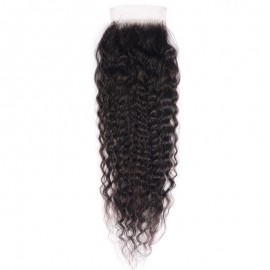 Julia Hair Jerry Curly 4x4 Lace Closure 100% Virgin Human Hair High Quality Lace Closure