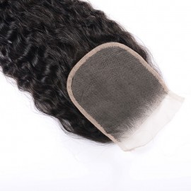 Julia Hair Jerry Curly 4x4 Lace Closure 100% Virgin Human Hair High Quality Lace Closure