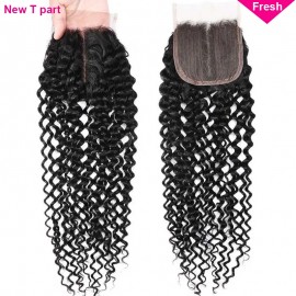 Julia 1Pc Virgin Curly Brazilian Hair Closure With 3 Bundles Of Curly Hair Weaves