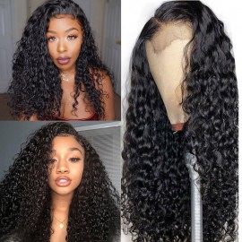Julia 13x4 Lace Front Human Hair Wig 180% Density Pre Plucked Brazilian Curly Human Hair Wig For Women