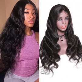 Julia Transparent Lace Front Body Wave Human Hair Wigs With Baby Hair