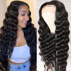 Julia Deep Wave13X6 Lace Front Wig150% Density Pre-Plucked Hair Line With Baby Hair Around