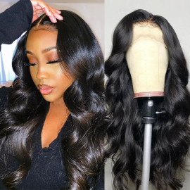 Julia Hair Body Wave 4x4 Lace Closure Wigs With Baby Hair 150% Density High Quality Human Hair Wigs