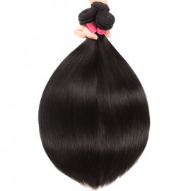 Julia Straight Human Hair 13x4 Transparent Lace Frontal With 3 Bundles Straight Weaves