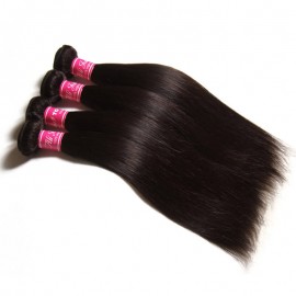 Julia 4pcs/pack Virgin Indian Straight Weave Pure Human Indian Human Hair Natural Color