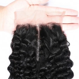 Julia 1 Piece Of Jerry Curly T Part Lace Closure With Baby Hair 14-20 Inch