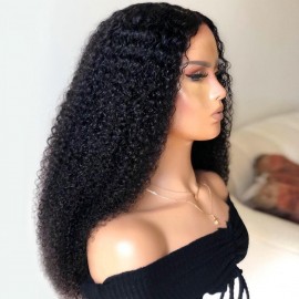 Julia Hair Affordable Kinky Curly 13X4 Lace Front Wig 100% Human Hair Wigs $100 Off Sale