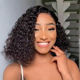 Julia Water Wave Short Bob Wigs 360 Lace Front Wigs Human Hair 150% Density Summer Best Choice