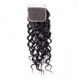 Julia Water Wave 4x4 Lace Closure 100% Virgin Human Hair Water Wave Closure