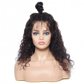 Julia Brazilian Lace Front Wigs Pre Plucked Water Wave Real Human Hair Wigs