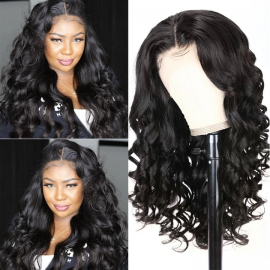 Julia Hair 13x4 Pre-Plucked Lace Front Wand Curl Body Wave Wig 150% Density