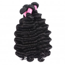 Julia Unprocessed Human Hair 2 Piece Loose Deep Wave With 4x4 Lace Closure Natural Color Customized Wigs