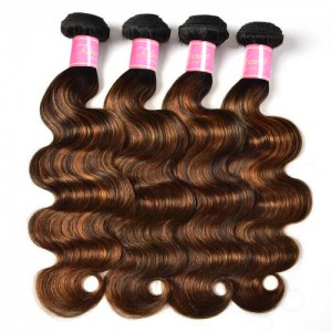 Julia Balayage Ombre Body Wave Hair 4 Bundles 1B/30 Ombre Virgin Human Hair