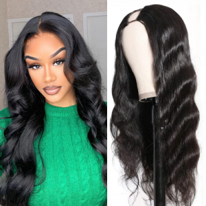 Julia Hair Affordable Body Wave U Part Human Hair Wigs Scalp Protective And Glueless Wigs 150% Density