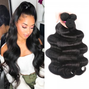 Julia 3pcs/pack Virgin Peruvian Hair Body Wave Human Wavy Peruvian Hair Weave Bundles