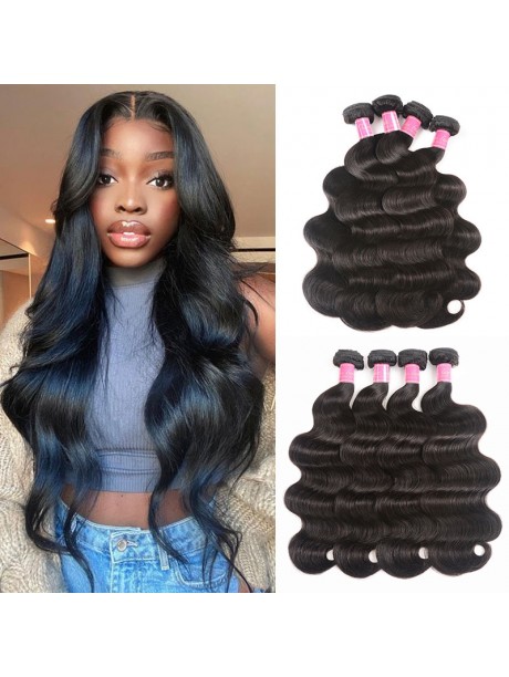 Unprocessed Julia Virgin Body Wave Malaysian Hair Bundles 4pcs/pack Human Weave Deals