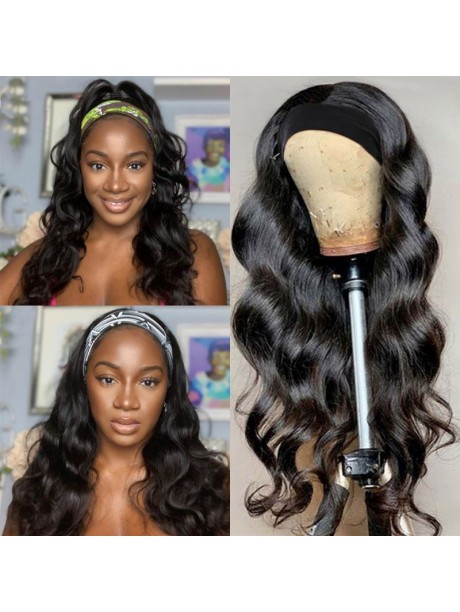 Julia Body Wave Headband Wigs Glueless Brazilian Human Hair Wigs With Headbands None Lace Wigs