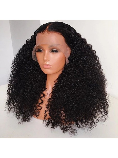 Julia Affordable 13X4 Lace Front Kinky Curly Wig 100% Human Hair Wigs With Pre-Plucked Natural Hairline For Sale