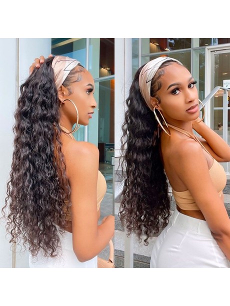 Julia Human Hair Headband Wigs Water Wave Best Brazilian Human Hair Wigs For Women