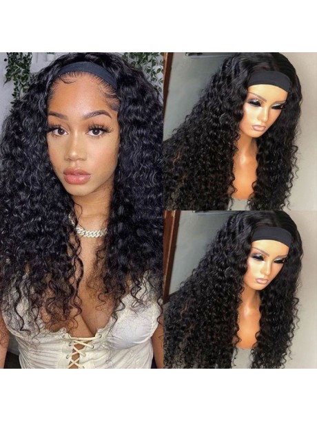 Julia YTBer Same Headband Wigs Water Wave Best Brazilian Human Hair Wigs For Women