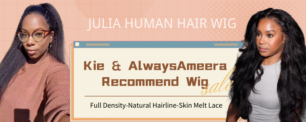Julia Hair Affordable 13X4 Lace Front Silk Press Kinky Straight Wig Human Hair Wigs With Pre-Plucked Natural Hairline For Sale 150% Density
