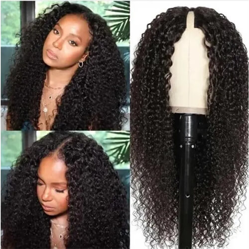 Jerry Curly Human Hair V Part Wigs